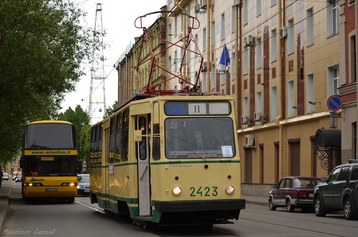 Санкт-Петербург, ЛМ-68М № 2423; Санкт-Петербург — Трамвайный парад в честь 310-летия Санкт-Петербурга