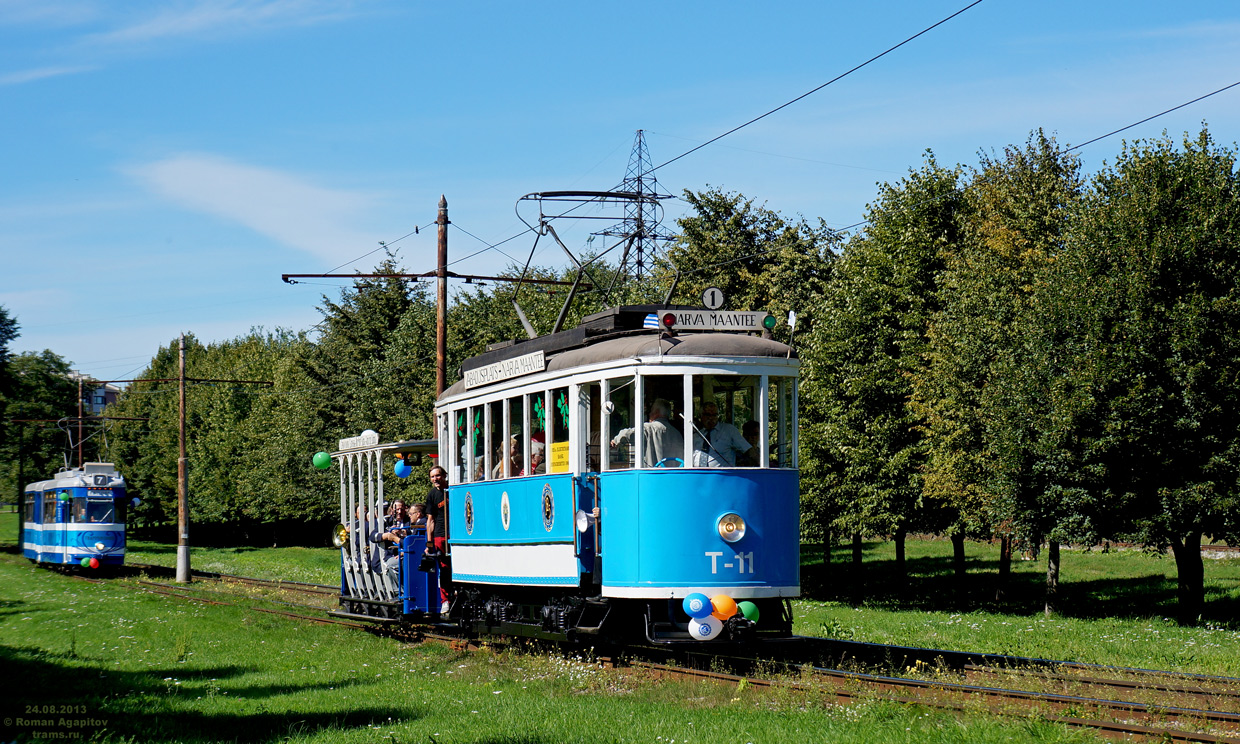 Таллин, Моторный двухосный вагон № T-11; Таллин — 125-летие Таллинской конки (Таллинского трамвая)