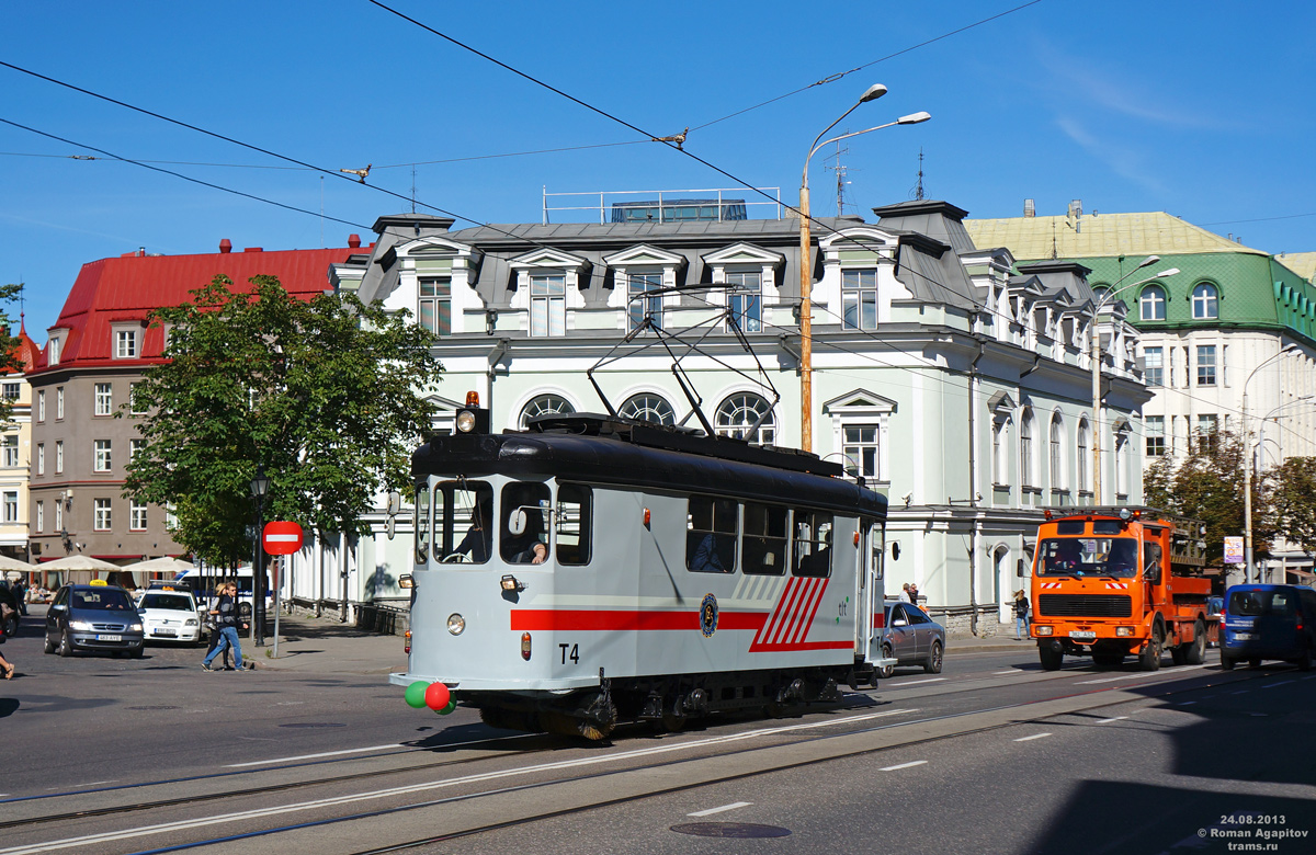 Таллин, Моторный двухосный вагон № T-4; Таллин — 125-летие Таллинской конки (Таллинского трамвая)