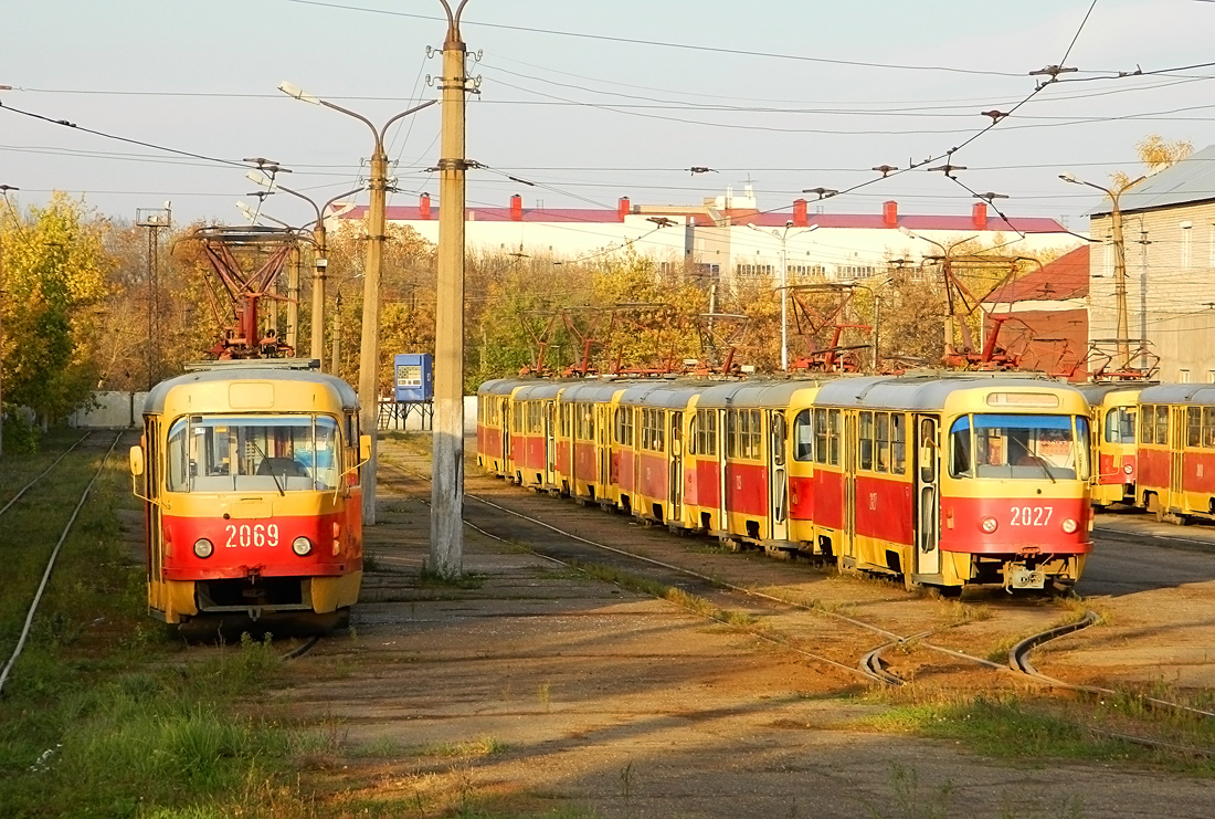 Уфа, Tatra T3SU № 2069; Уфа, Tatra T3D № 2027; Уфа — Трамвайные депо