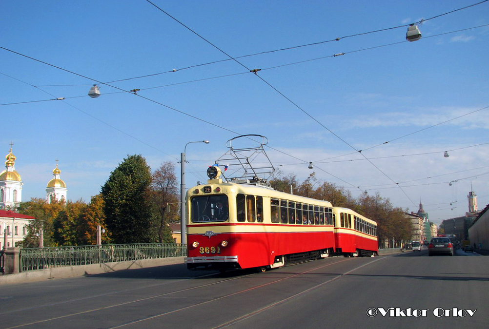 Санкт-Петербург, ЛМ-49 № 3691; Санкт-Петербург — Парад в честь 100-летия Петербургского трамвая