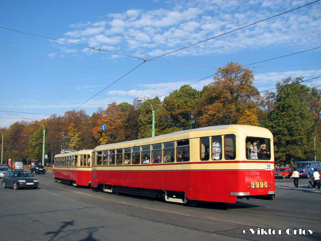 Санкт-Петербург, ЛП-49 № 3990; Санкт-Петербург — Парад в честь 100-летия Петербургского трамвая