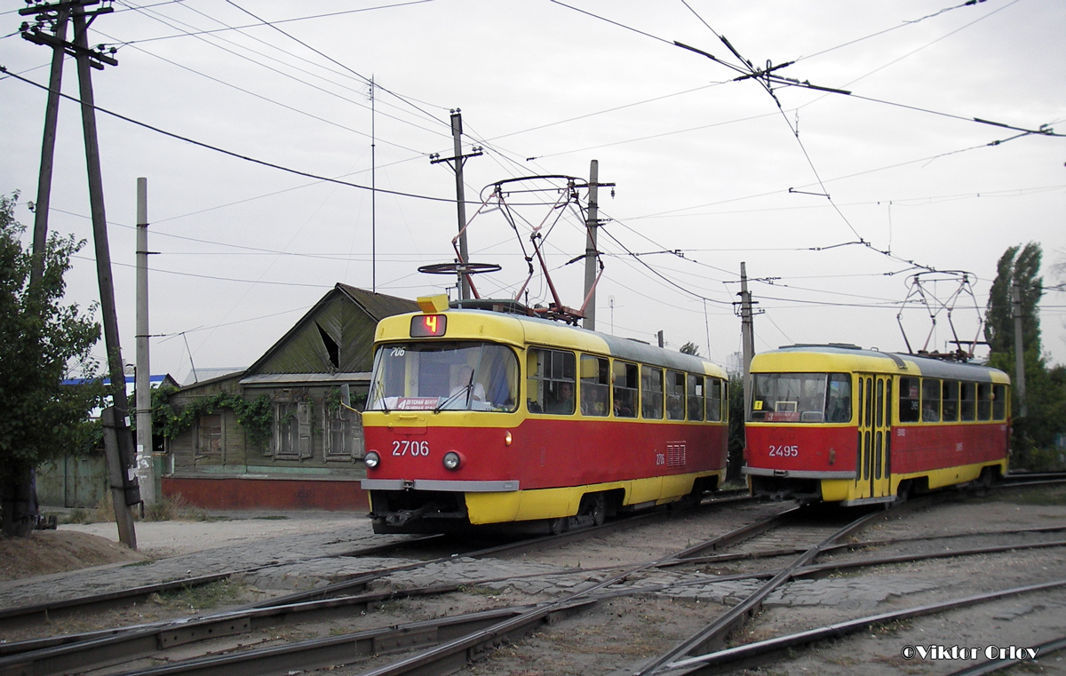 Волгоград, Tatra T3SU № 2706; Волгоград, Tatra T3SU № 2495
