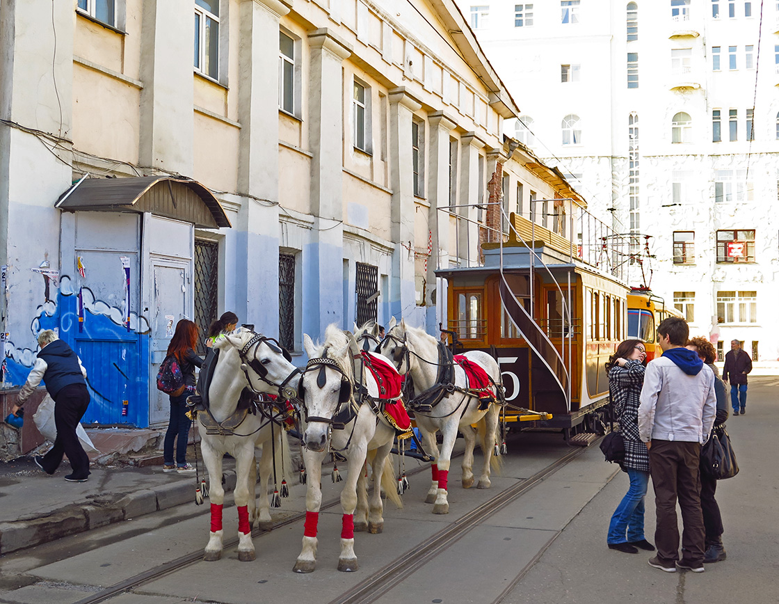 Москва — Парад в честь 116-летия Московского трамвая