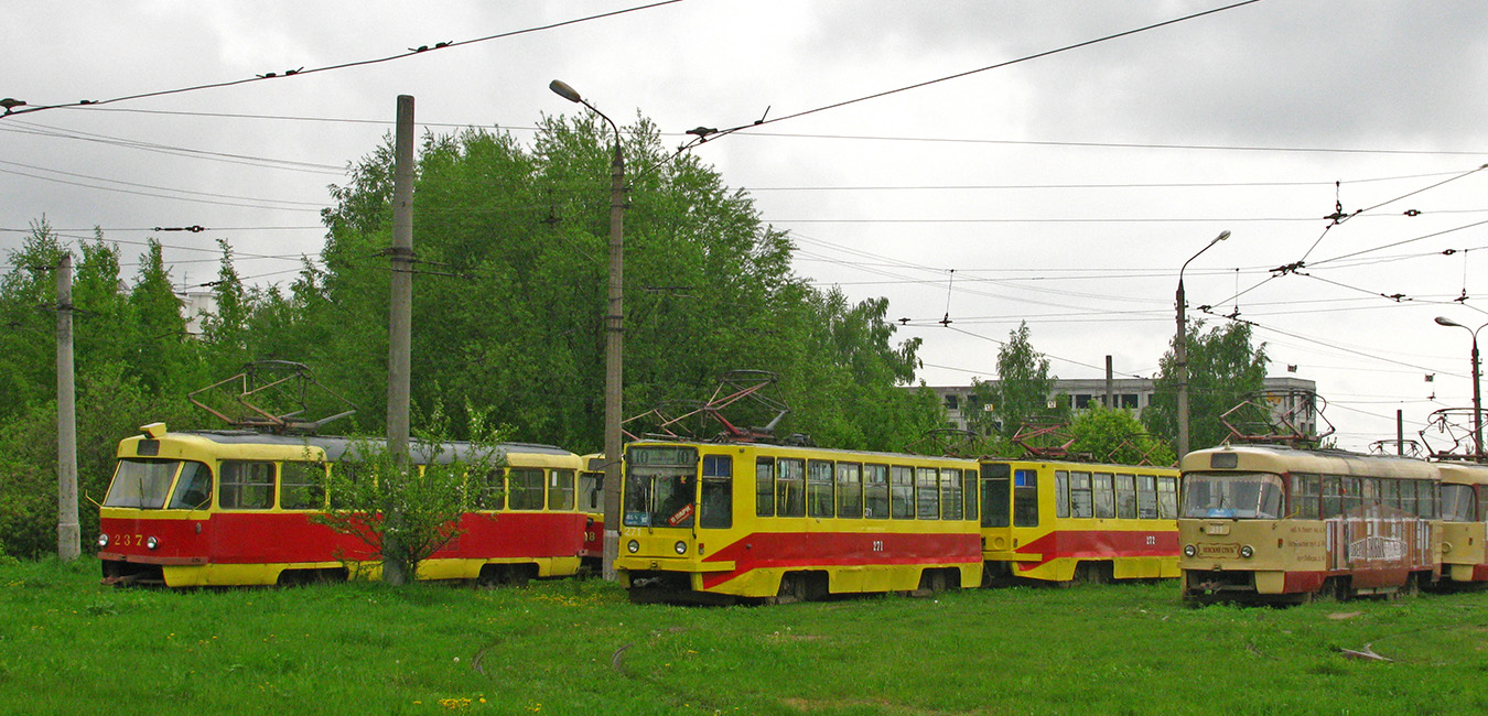 Тверь, Tatra T3SU № 237; Тверь, 71-608К № 271; Тверь, Tatra T3SU № 311; Тверь — Трамвайные депо