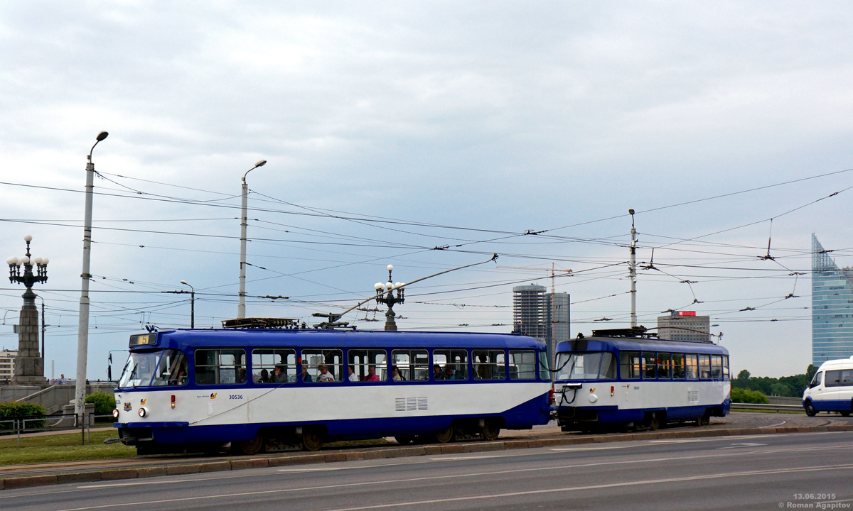 Рига, Tatra T3A № 30536; Рига, Tatra T3A № 30547