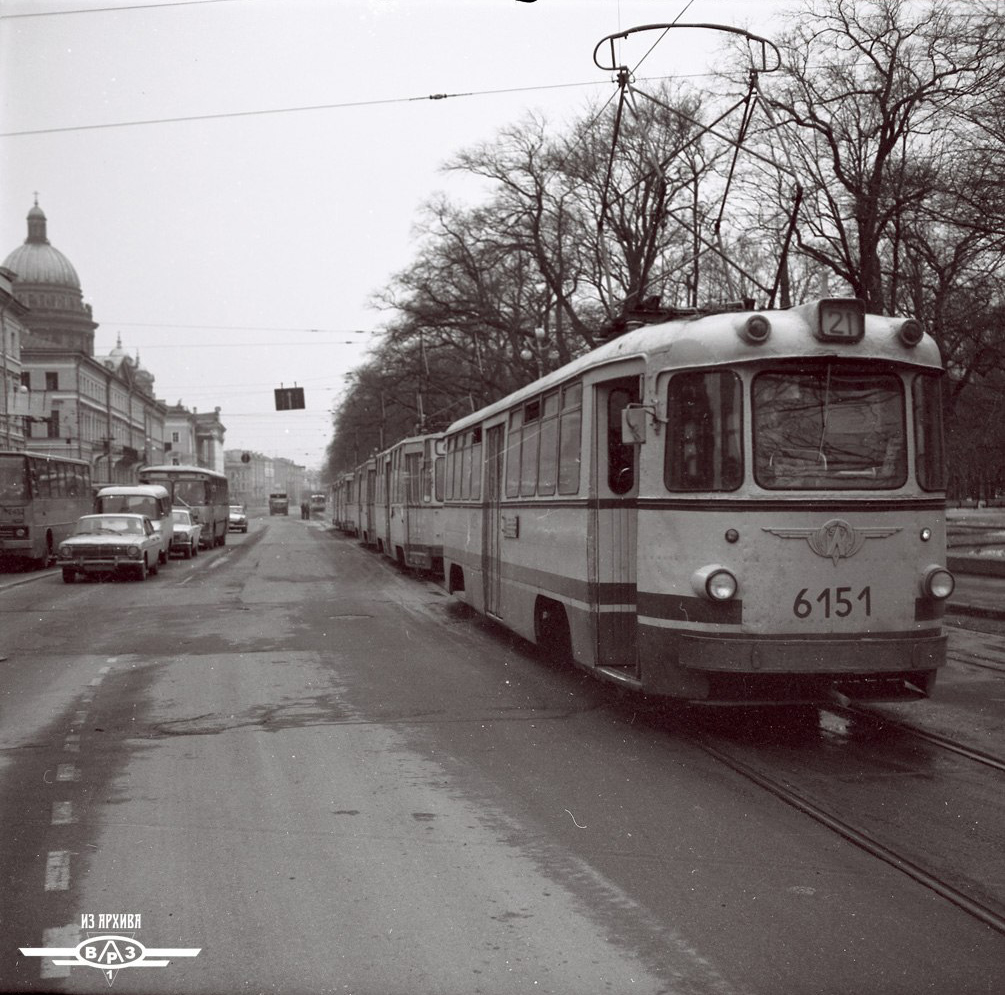 Санкт-Петербург, ЛМ-57 № 6151; Санкт-Петербург — Исторические фотографии трамваев