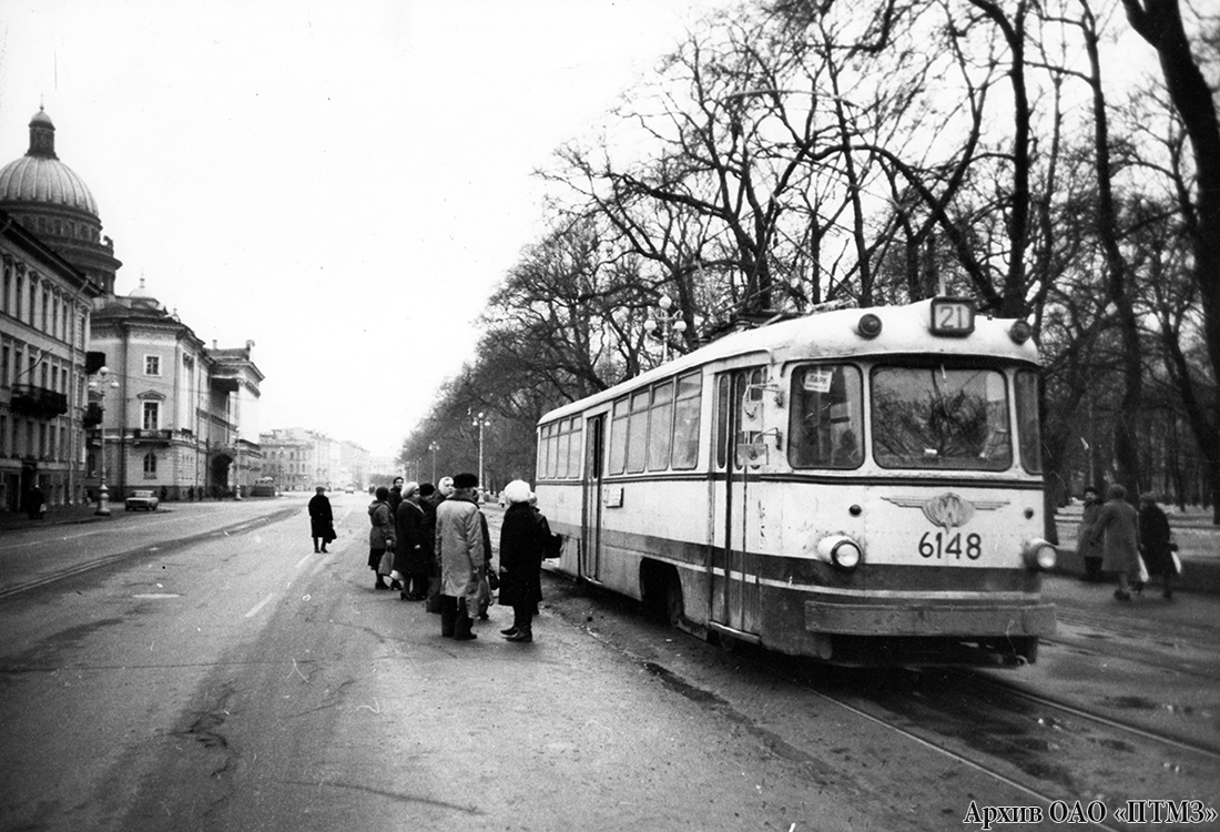 Санкт-Петербург, ЛМ-57 № 6148; Санкт-Петербург — Исторические фотографии трамваев