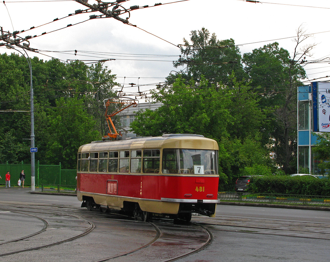 Москва, Tatra T3SU № 481