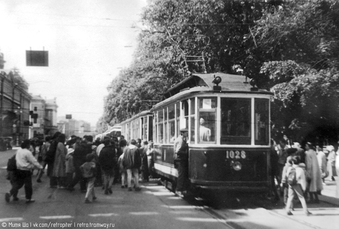 Санкт-Петербург, МС-1 № 1028; Санкт-Петербург — Трамвайный парад в честь 290-летия Санкт-Петербурга