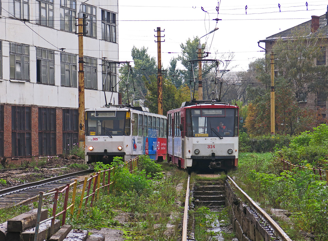 Тула, Tatra T6B5SU № 305; Тула, Tatra T6B5SU № 324; Тула — Трамвайные конечные станции