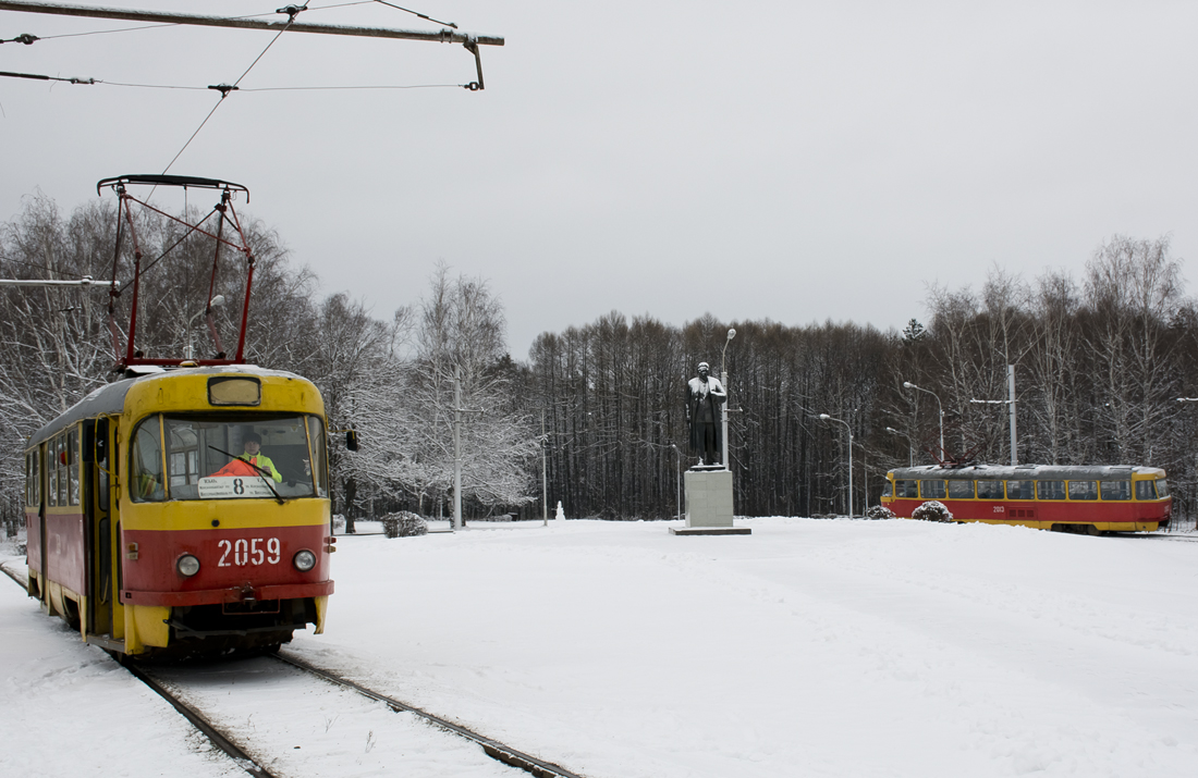 Уфа, Tatra T3R.P № 2059; Уфа, Tatra T3SU № 2013; Уфа — Трамвайные линии
