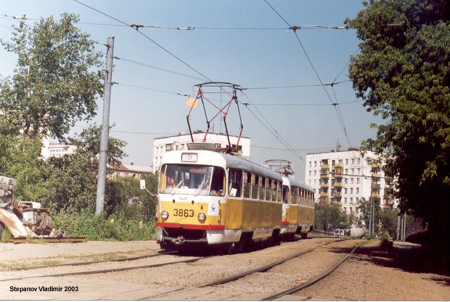 Москва, Tatra T3SU № 3863