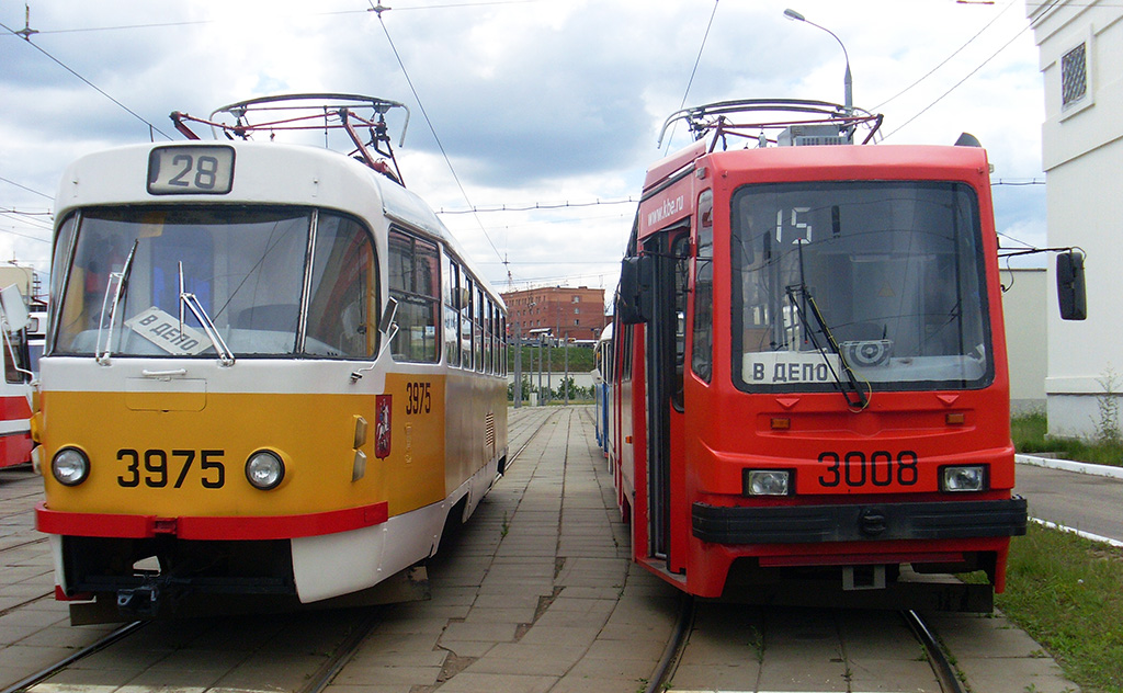 Москва, Tatra T3SU № 3975; Москва, ЛМ-99АЭ / 71-134А № 3008
