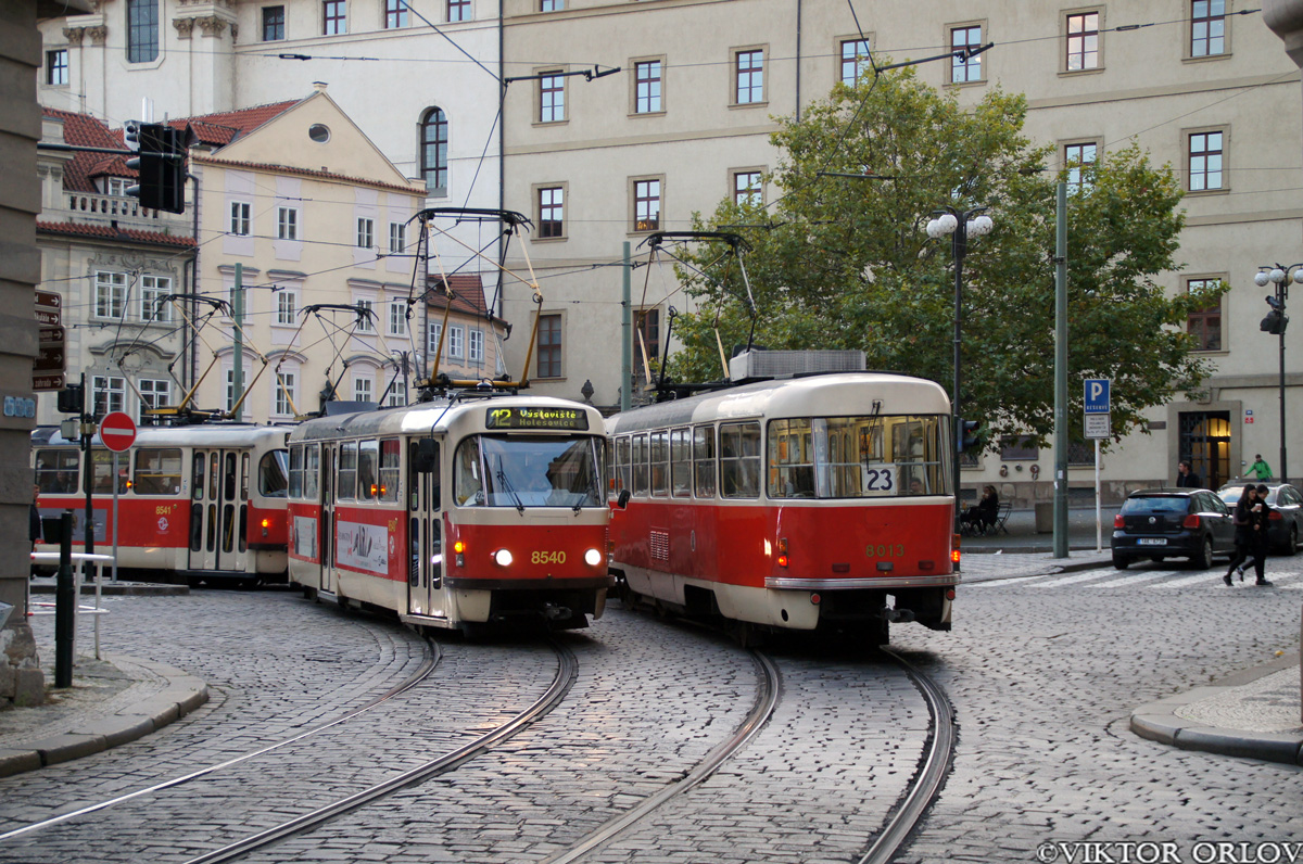 Прага, Tatra T3R.P № 8540; Прага, Tatra T3M № 8013