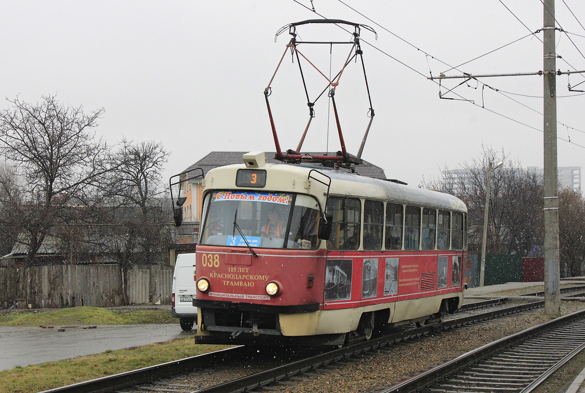 Краснодар, Tatra T3SU № 038