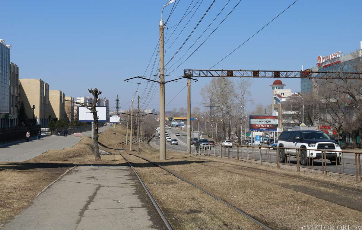 Хабаровск — Трамвайные линии и разворотные кольца