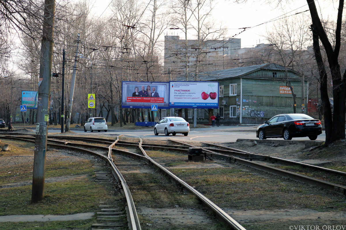 Хабаровск — Трамвайные линии и разворотные кольца