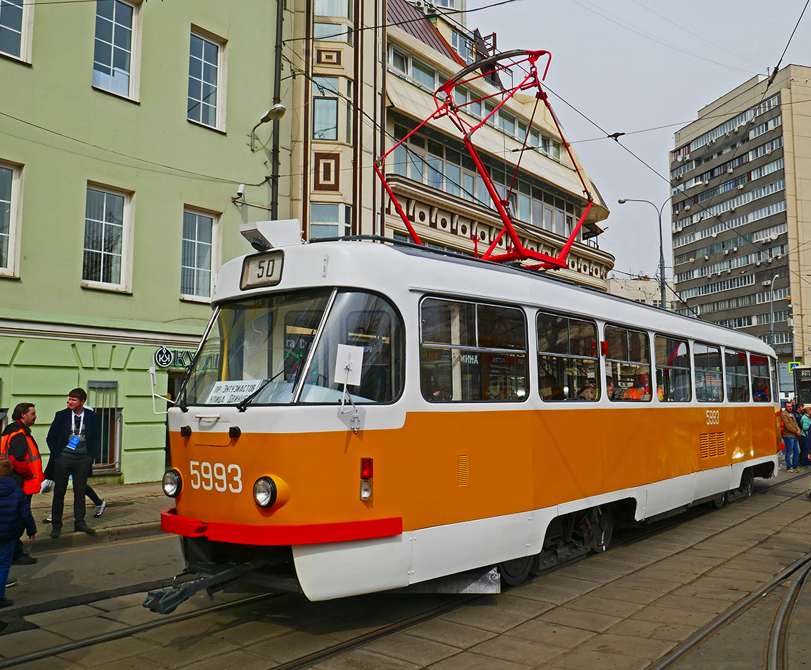 Москва, Tatra T3SU № 5993; Москва — Парад в честь 120-летия Московского трамвая