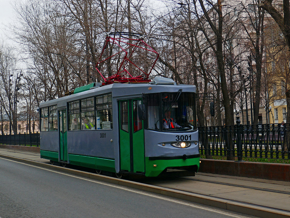 Москва, ЛМ-2000 / 71-135 № 3001; Москва — Парад в честь 120-летия Московского трамвая