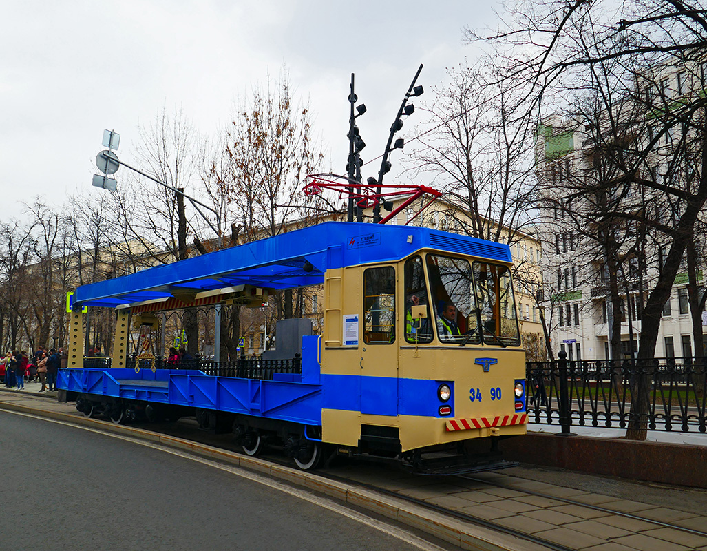 Москва, СВАРЗ РТ-3 № 3490; Москва — Парад в честь 120-летия Московского трамвая