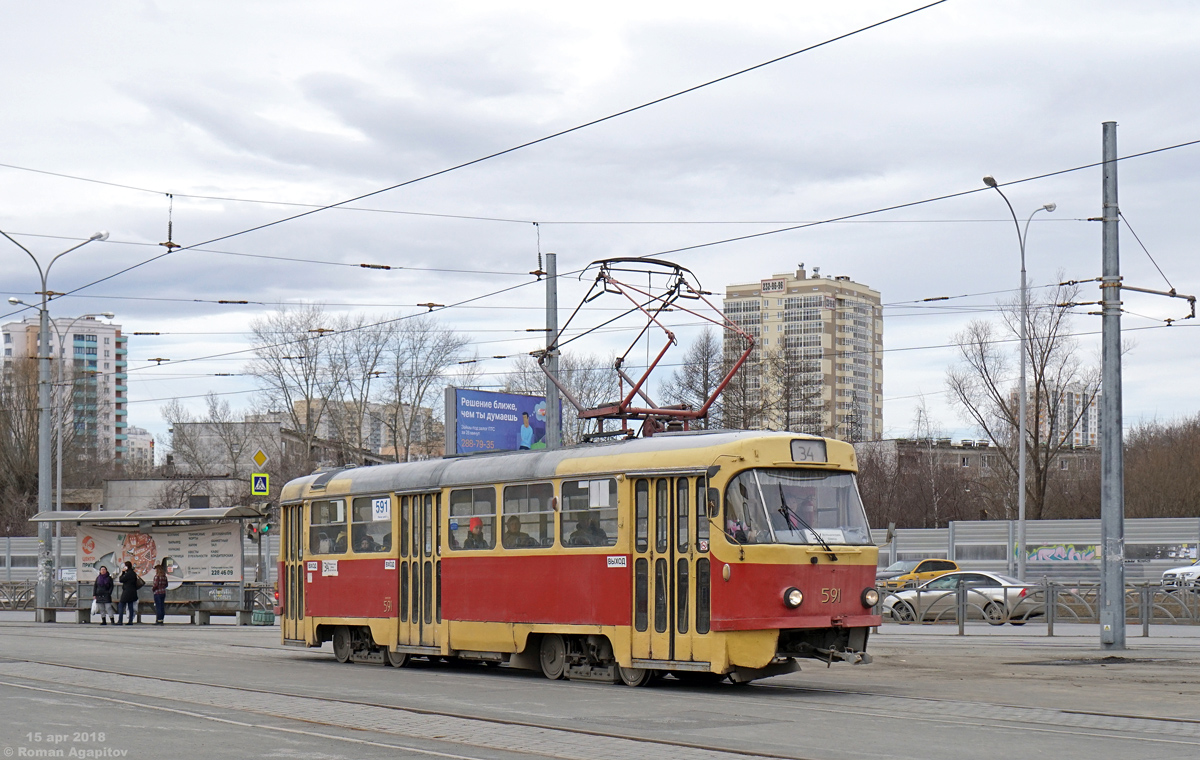 Екатеринбург, Tatra T3SU № 591